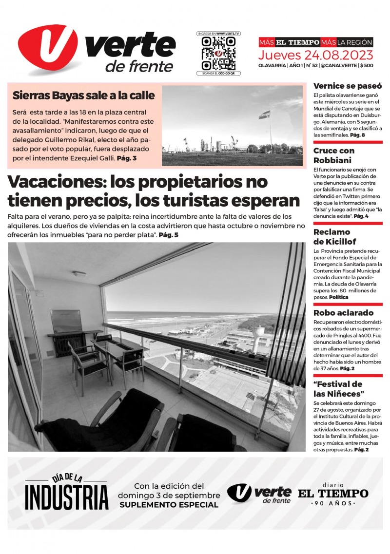La tapa de Verte en Papel